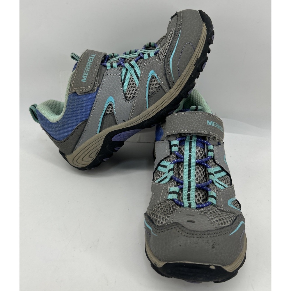 Merrell Trail Chaser Kids Hiking Sneakers Gray And Blue Size 13.5M